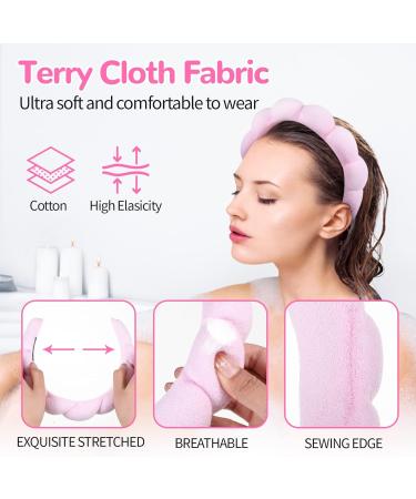 Spa Headband for Women Sponge Puffy Makeup Headband Spa Headband Non Slip Wide Headband Terry Towel Cloth Fabric Head Band Puffy Makeup Headband for Yoga Washing Makeup Removal Shower Facial Mask - Buy Online on GoSupps.com