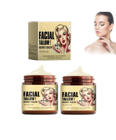 Mikabila (04)120g*2 Beef Tallow Cream for Skin Care Beef Tallow Honey Moisturizer Anti-aging Soft Skin Brightening Facial Cleanser Moisturizes Lightens Spots Face & Body Whipped Moisturiser