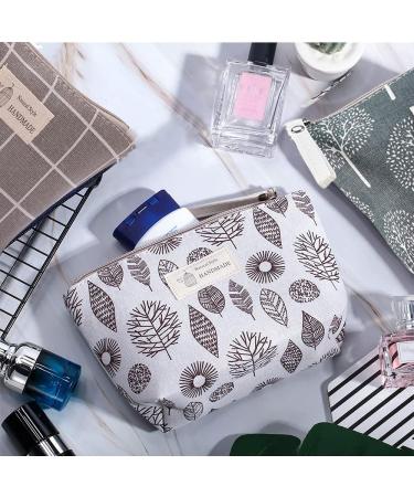 4 Pieces Cosmetic Bag Set | Small Canvas Makeup Organizer for Travel - Multi-functional Pouch for Lipstick Credit Cards & Keys - Buy Online on GoSupps.com
