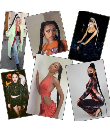 Ponytail Extension Synthetic Chignon Tail With Rubber Band Hair Ring Long Boxing Braids Crochet Braid Hair Ponytail Extensions Ponytail Hair Extension (Color : #1B/Silver Grey Size : 28inches) 28inches #1B/Silver Grey - Buy Online on GoSupps.com