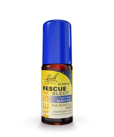 Bach RESCUE SLEEP Spray 7mL, Natural Sleep Aid, Stress Relief, Homeopathic Flower Remedy, Melatonin Free, Vegan, Gluten and Sugar-Free, Non-Narcotic, Non-Habit Forming