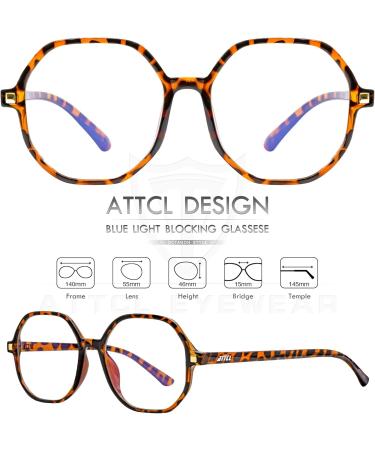 ATTCL Blue Light Blocking Glasses for Women - Non-Prescription Eyeglasses Reduce Headache Unisex Leopard Design - Buy Online on GoSupps.com