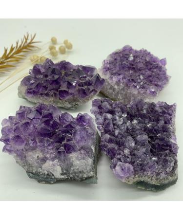 Natural Amethyst Crystal Cluster Raw Stones Ornaments Crystal Stones Purification GiftsOre NaturalReiki Decoration Stone Mineral Specimen (Size : 100-120grams) - Buy Online on GoSupps.com