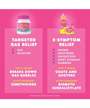 Pepto Gas + Bloating Simethicone 250 mg Softgels 50 Count Gas Relief for Adults Anti Gas and Bloating Gas Relief Maximum Strength - Buy Online on GoSupps.com