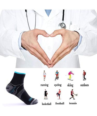 Aysun Compression Socks for Men & Women - 7 Pairs Plantar Fasciitis Relief Support Heel & Arch L-XL Black - Buy Online on GoSupps.com