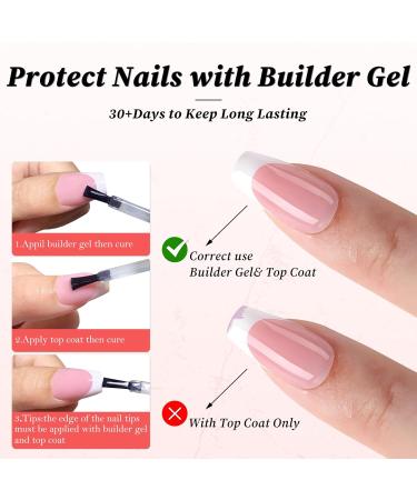 120 Pcs Long French Tip Press On Nails - Square White Tip Full Cover Matte Fake Nails for Women & Girls - Acrylic Glue On Artificial Fingernails - Buy Online on GoSupps.com