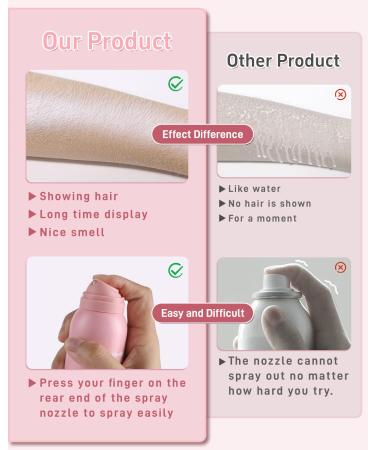 Hair Identifier Spray for Face Shaving Powder Spray Women with Soothing Cream Facial Hair Spray Face Body Hair Identifier Spray Face Spray for Shaving Peach Fuzz Spray for All Skin Types - Buy Online on GoSupps.com