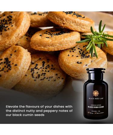 Luxurious Black Cumin Seeds 500g - Sourced Eqyptian Nigella Sativa Seeds | Packed in Beautiful Miron Violet Glass Apothecary Jar - Improve Overall Wellbeing | Made by BLACK SEED LAB in UK - Buy Online on GoSupps.com