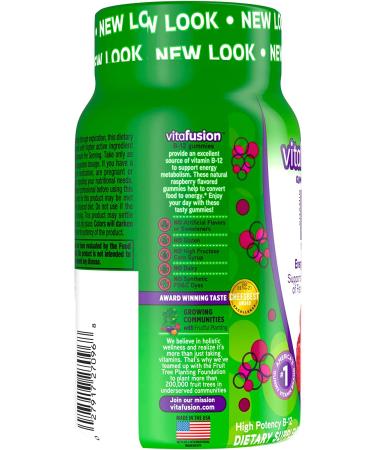 VitaFusion B-12 Gummy Vitamins - Energy Support, 1000 mcg, Raspberry Flavor, 60 Count - Buy Online on GoSupps.com