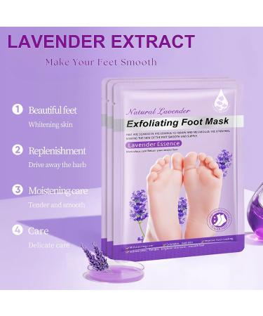3 Pairs Exfoliating Foot Peel Mask Moisturizing Care Foot Mask Socks Foot Peel Socks Callus Remover for Feet Repair Heels Removes Dry Dead Skin Cracked Heel for Baby Soft Feet- Lavender - Buy Online on GoSupps.com
