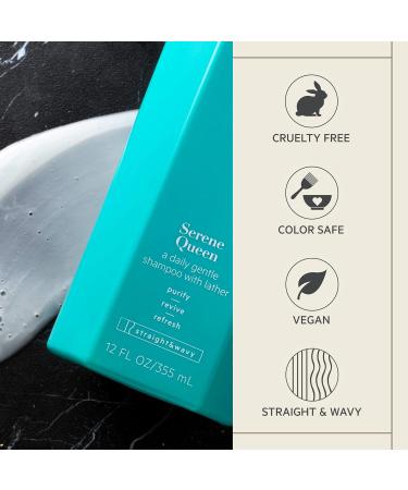 TPH BY TARAJI Serene Queen Shampoo | Vegan Sulfate-Free Hydrating Cleanser with Chamomile & Green Tea | Gentle Hair Care for Men & Women - 12 fl. oz - Buy Online on GoSupps.com
