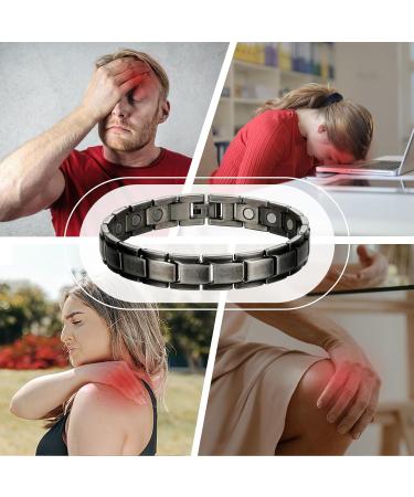 WELMAG WM Magnetic Bracelet for Men Recycled Stainless Steel Strength Magnets Adjustable Length Bracelets with Remove Tool Halloween Jewelry Gift - Buy Online on GoSupps.com