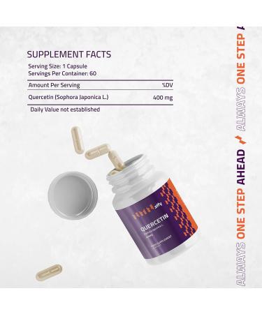 NMNsify Quercetin 400mg | 2-Month Supply Antioxidant & Energy Support | 60 Vegan Capsules - Buy Online on GoSupps.com