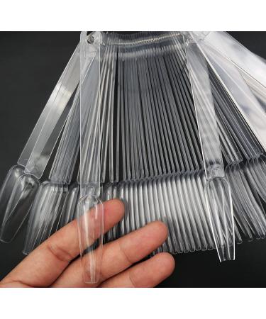 LoveOurHome 150pc Long Coffin Nail Swatch Sticks - Polish Color Display Tips for Nail Art Practice - Buy Online on GoSupps.com