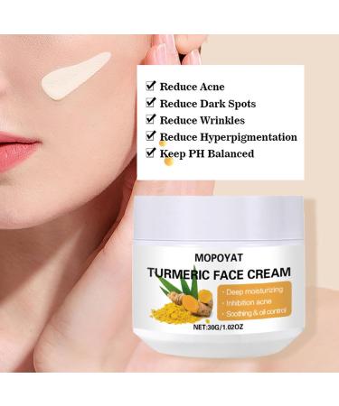 Turmeric Face Cream Face Moisturiser Anti Aging Cream for Radiant & Glowing Skin Dark Spot Corrector Remover for Face Natural Turmeric Cream Skin Care Moisturizing Erase Fine Lines Firming - Buy Online on GoSupps.com