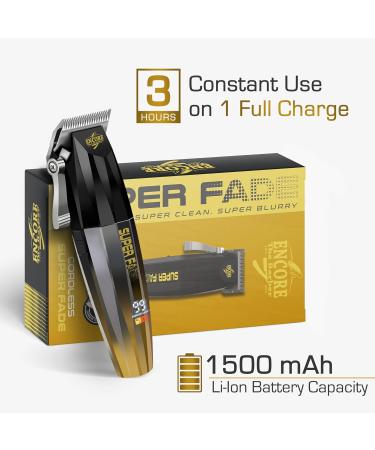 Super Fade Professional Hair Clipper for Barbers - Fast Cordless & Whisper Quiet | 90+ Min Runtime & Crunchy Blade for Perfect Blurry Fades - Buy Online on GoSupps.com