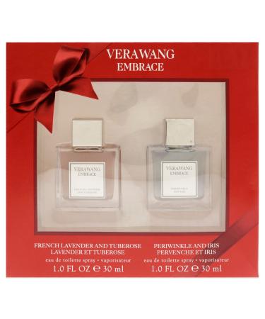 Vera Wang Embrace Eau de Toilette 2-Piece Gift Set French Lavender & Tuberose/Periwinkle 2 Fl Oz (Pack of 1) French Lavender & Tuberose + Periwinkle & Iris