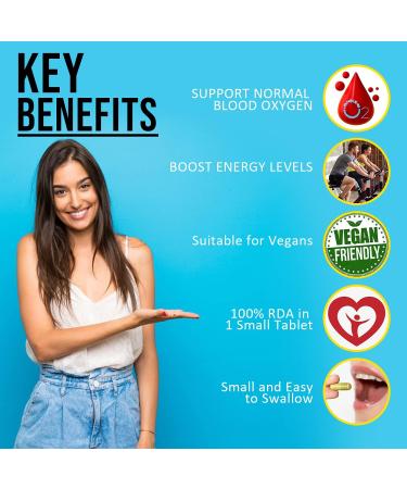 Nuke Nutrition Iron Tablets 14mg - 60 Gentle Iron Supplements | High Strength for Women & Men | Vegan Iron Capsules for Health Boost - Buy Online on GoSupps.com