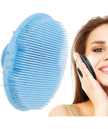 Facial Brush Multifunctional Silicone Face Scrubber Hand Scrubber Waterproof Facial Cleansing Brushes for Skin Cleansing for Deep Cleansing Virtcooy Blue - Buy Online on GoSupps.com