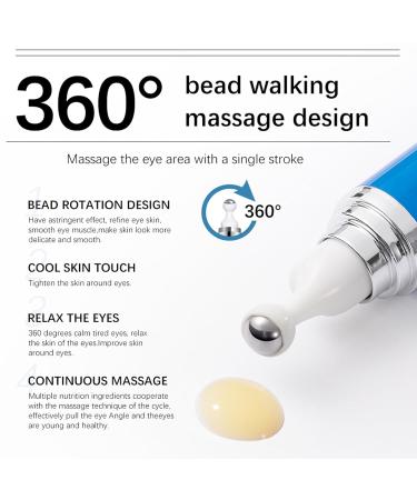 5% Caffeine Eye Serum - 360 Massage Roller for Dark Circles Puffiness Relief & Anti-Aging - Brightening Under Eye Cream 0.5 OZ - Buy Online on GoSupps.com