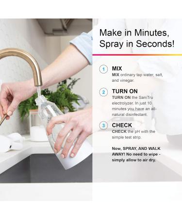 Buy SANITRU Multi Surface Cleaner | Eco-Friendly Electrolyzed Water Generator for Home Sanitizing | Convert Tap Water Salt & Vinegar into Cleaner - Buy Online on GoSupps.com