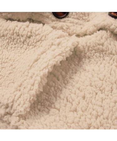 Hanxiulin Fleece Plush Jacket for Women | Warm Zipper Wool Coat | Lightweight Hooded Winter Jacket | 3XL Khaki Outdoor Tops - Buy Online on GoSupps.com