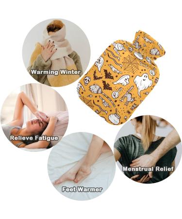 Naanle Halloween Hot Water Bottle with Cover - 1L Transparent Heat Bottle for Bed Hand Warmers Pain Relief & Cold Therapy - International Shipping Available - Buy Online on GoSupps.com