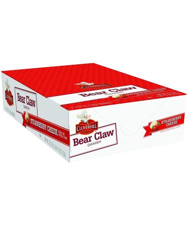 12 Pack Cloverhill Strawberry Bear Claws - Individually Packaged with Strawberry Cheese - Buy Online on GoSupps.com