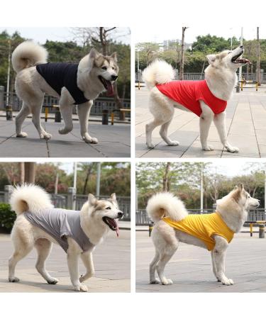 TVmall Dog T-Shirts for Medium & Large Breeds | Summer Cotton Vests | Breathable Sports Shirts - 4 Pack (3XL) - Buy Online on GoSupps.com