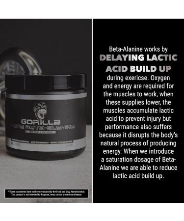 Gorilla Mode Beta-Alanine | Enhance Muscular Endurance | 3.2g Servings | International Shipping Available - Buy Online on GoSupps.com