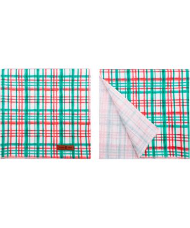 Lionet Paws Christmas Bandana for Dogs - Red & Green Checkered Headscarf Triangular Scarf for Small to Large Dogs (1-Pack) - Buy Online on GoSupps.com