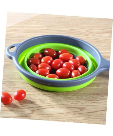 Zerodeko 2 Pcs Collapsible Drainer Basket Draining Basket Sink Strainer Basket Fruit Drain Basket Fruit Tray 34.5x20cmx2pcs Greenx2pcs - Buy Online on GoSupps.com