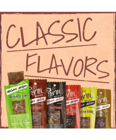 Primal Spirit Vegan Jerky - Classic Mesquite Lime Flavor, Non-GMO, 24 Pack (1 oz each) - Plant-Based Protein Snack - Buy Online on GoSupps.com