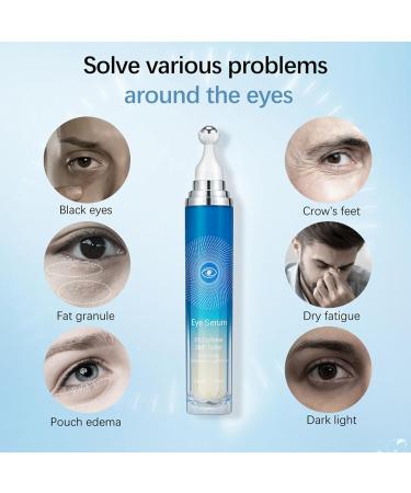 5% Caffeine Eye Serum - Reduce Dark Circles & Puffiness Anti-Aging Under Eye Cream with 360 Massage Roller - International Shipping Available - Buy Online on GoSupps.com