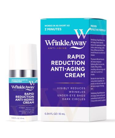 Rapid Reduction Anti-Aging Cream, Visibly Reduce Wrinkles, Under Eye Bags, Dark Circles and Fine Lines, Instant Result in 2 Minutes-10mL by WrinkleAway 0.34 Fl Oz (Pack of 1)