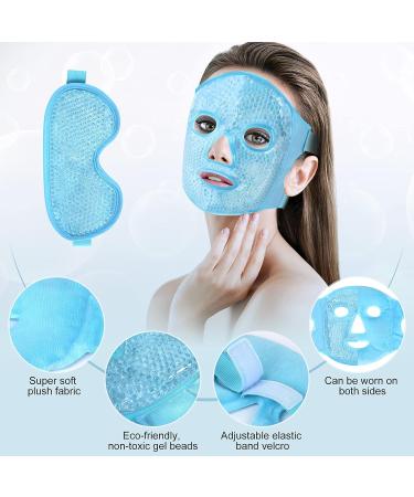 Reusable Cooling Gel Eye Mask for Dark Circles and Puffiness - Ultimate Stress Relief + Free Face Mask - Buy Online on GoSupps.com
