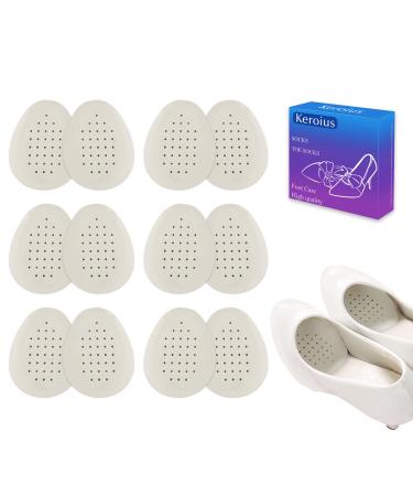 6 Pairs High Heels Shoes Inserts Silicone Forefoot Cushion Pads Metatarsal Pads TIP Toes Ball of Foot Cushion for Women Men Heels Shoe Pads Heel Pads for Reduce Foot Pain and Provide Support Beige