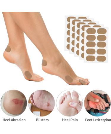Sibba 120 Pcs Waterproof Moleskin Blister Prevention Patches for Feet - Adhesive Foam Bandages for Chafing, High-Heeled Sticker - Buy Online on GoSupps.com