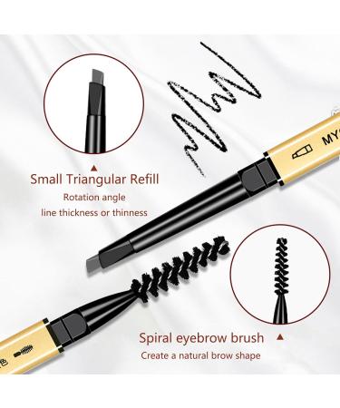 Dual-Sided Eyebrow Pencil Set - Blonde | Fine Tip, Sweatproof, Rapid Brow Pen with Combs (2 Pcs) - Buy Online on GoSupps.com