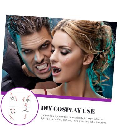 COHEALI 2 Sheets Halloween Decorations Sticker Halloween Temporary for Face for Face Halloween Temporary Face for Diy Eye Patch Plastic Rhinestones - Buy Online on GoSupps.com