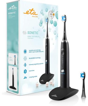 ETA Electric Sonic Toothbrush - 3 Cleaning Programs Long Battery Life Black - Best International Shipping - Buy Online on GoSupps.com