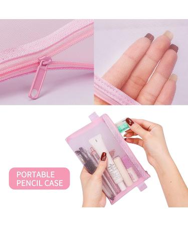 Classycoo Mesh Pen Bag 5 PCS Zipper Mesh Pencil Bags Multifunctional Makeup Bag A-5 Colors - Buy Online on GoSupps.com