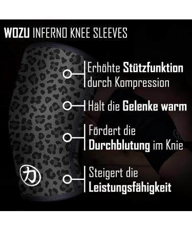 Strength Shop 7mm Neoprene Knee Band for Men & Women - Leopard | Tear-Resistant IPF Competition Knee Sleeves for Powerlifting & Strength Training - 1 Pair (L) - Buy Online on GoSupps.com