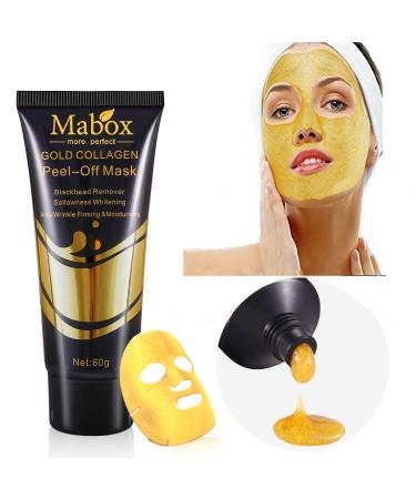 24K Gold Facial Mask - Anti-Aging Collagen Peel-Off Mask for Brightening & Firming Skin | Removes Blackheads & Discoloration - Buy Online on GoSupps.com