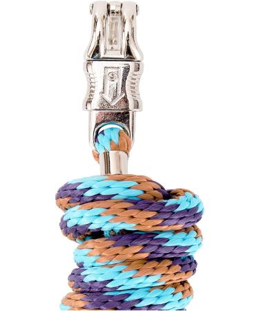 Merauno Lead rope for horse - tethering rope in various stylish designs lead line tether rope pony donkey goat with panic hook black blue rose gold beige (blue purple panic hook) Blue Purple Panic hook - Buy Online on GoSupps.com