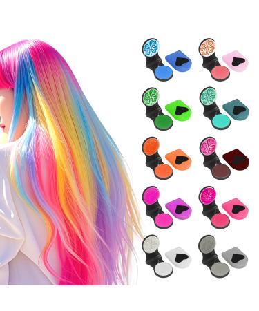 10 Craie pour Cheveux Teinture Temporaire pour Cheveux de Dye Couleur Lavables Cheveux Multicolores pour Hommes et Femmes Id al pour Anniversaire Halloween No l F te Cosplay