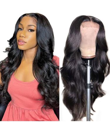 Body Wave Lace Front Wig Human Hair Pre Plucked with Baby Hair 150% Density 4x4 Lace Closure Glueless Wigs for Black Women Brazilian Human Hair Natural Color 20 Inch 20 Inch Natural Color