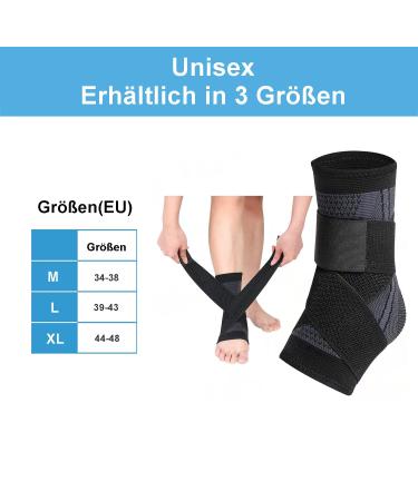 Adjustable Ankle Bandage - 2 Pieces Elastic Breathable Foot Support for Injury Recovery - Buy Online on GoSupps.com