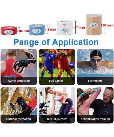 ATETEO Kinesiology Tape K-light Blue S - 5m x 2.5cm | Supportive Athletic Tape - Buy Online on GoSupps.com