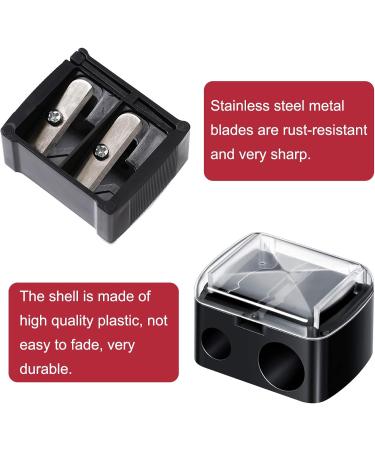 Universal Dual Eyeliner Sharpener Makeup 2 Pieces 2 Holes Dual Sharpener Eye Makeup Pencil Sharpener for Big & Small Sized Eye Pencil Sharpeners Eyebrow Pencil Sharpener Lip Liner Sharpener - Buy Online on GoSupps.com